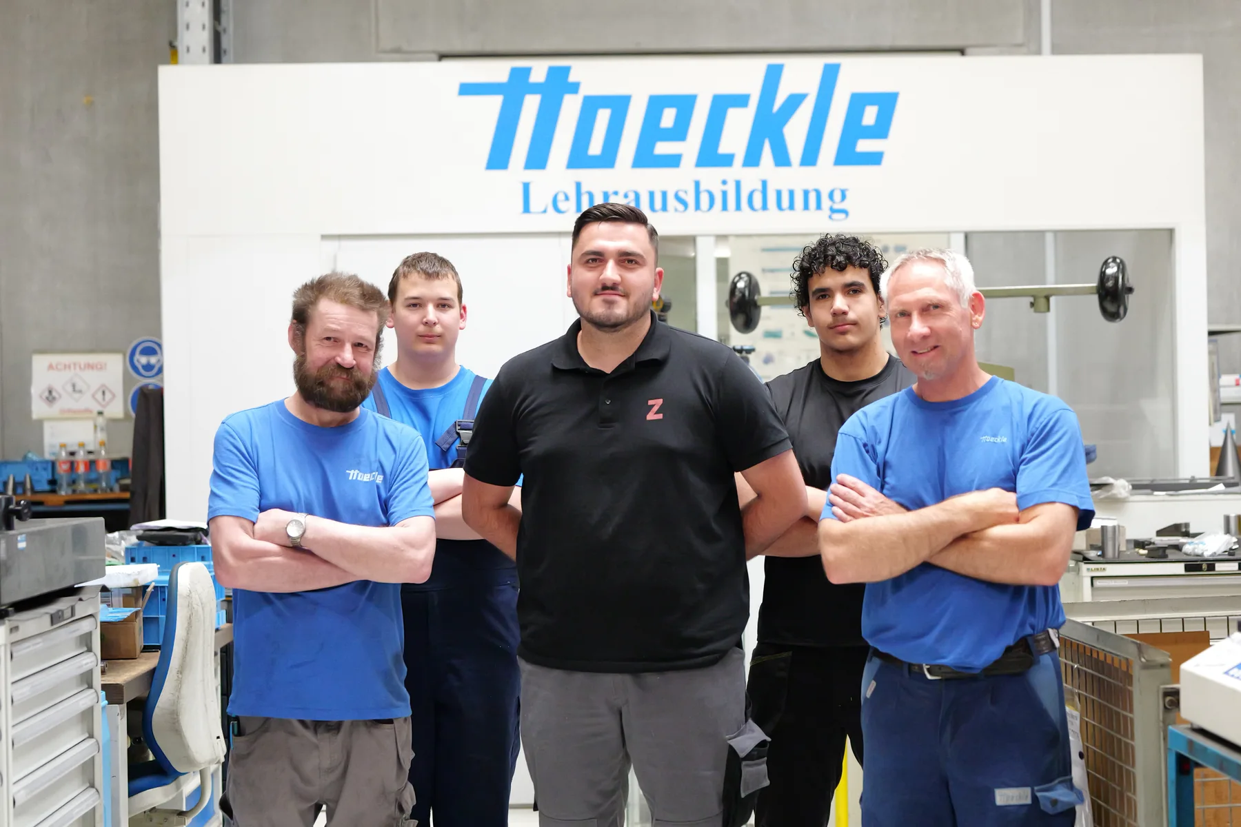 Hoeckle Team in der Lehrwerkstatt